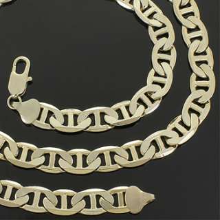   Plated 10 mm Mariner Chain Anchor Link Hip Hop Jewelry Necklace  