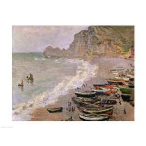  Etretat, beach and the Porte dAmont, 1883   Poster by 