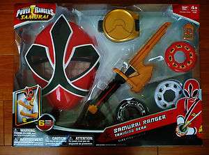 Power Rangers Samurai Ranger Training Gear Mask Spin Sword Disc Holder 