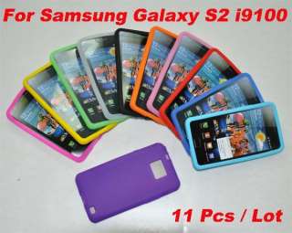 Lots of 11 Pcs silicone Case Cover for Samsung GALAXY S2 I9100  