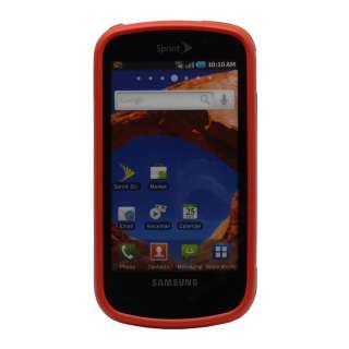 Red Hard Rubber Phone Cover Case for Samsung Epic 4G  
