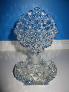 Antique Sparkling Czech Czechoslovakian Crystal Glass Art Deco Perfume 