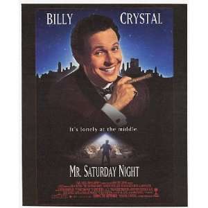 1992 Billy Crystal Mr Saturday Night Movie Print Ad (Movie Memorabilia 