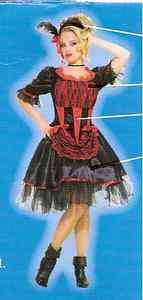 Saloon Girl Costume Dress Dance Hall Can Can Western Bar Maid  