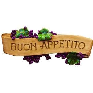   Tuscan theme Wall Plaque with the words Buon Appetito