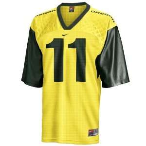  Nike Oregon Ducks #11 Yellow Replica Football Jersey 