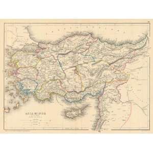  Long 1856 Antique Map of Asia Minor