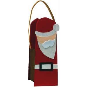  Santa Design Single Bottle Wine Gift Bag: Kitchen & Dining