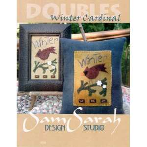  Doubles Winter Cardinal   Cross Stitch Pattern Arts 