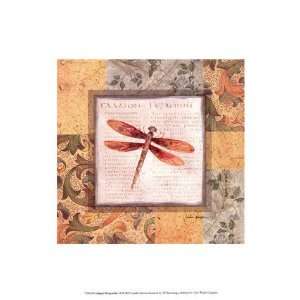  Collaged Dragonflies II Poster by Linda Grayson (9.50 x 13 