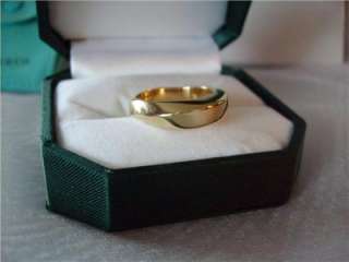 Tiffany & Co. 18K Y/G Wedding Band Ring Curved Design  