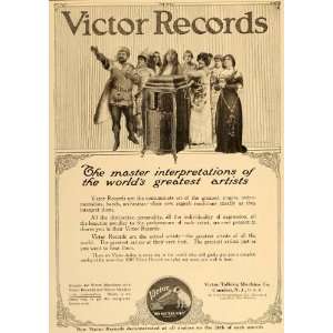  1916 Vintage Ad Victor Records Opera Singers Phonograph 
