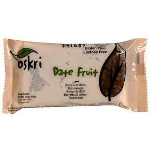 Oskri Date Fruit Bar, Gluten Free, 1.5 oz Bars, 20 ct (Quantity of 3)
