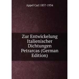   (German Edition) (9785874528317) Appel Carl 1857 1934 Books