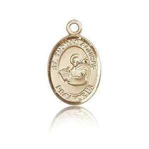  14kt Yellow Gold 1/2in St Thomas Aquinas Charm Jewelry