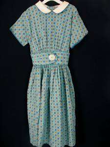 RARE DEADSTOCK 1940S 50S GIRLS COTTON DRESS SIZE 10+  