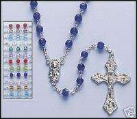 GREEN BLUE CRYSTAL CUT ROSARY BEADS FROM ROME!!  