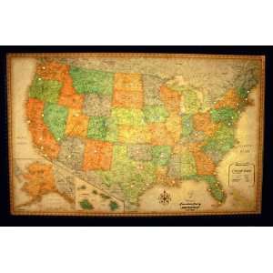  Lightravels USA Map with Antique Ocean