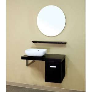 Bellaterra Home 203106 35.4 inch Black Wood Single Sink Vanity Combo 