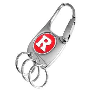 Rutgers Scarlet Knights 3 Ring Clip Keychain  Sports 