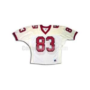  White No. 83 Game Used Harvard Russell Football Jersey 