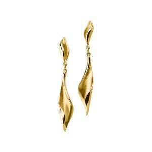    14K Yellow Gold Pair 53.50X08.00 Mm Dangle earrings: Jewelry