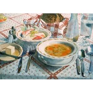   Soup, giclee print of watercolor by Susan Avis Murphy