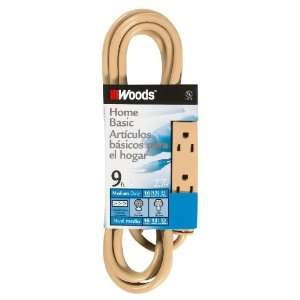  Woods 2978 9 Foot SJTW 3 Outlet Extension Cord, Beige 