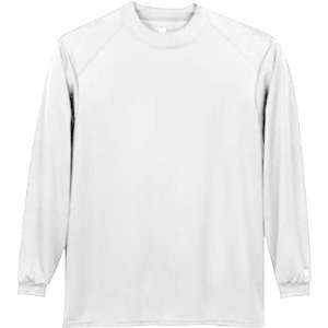 Badger Youth Core Long Sleeve Mock Shirt 2156 WHITE YM  
