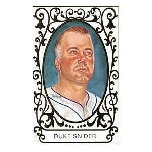  Duke Snider Perez Steele Master Works Postcard   MLB Calendars 