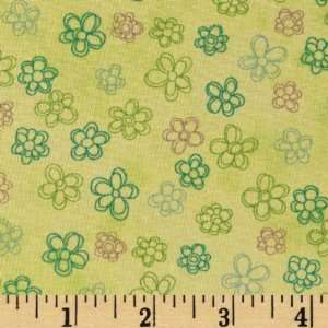  44 Wide Sew Easy As 123 Florals Lime Fabric By The Yard 