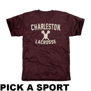  Charleston Cougars Legacy Tri Blend T Shirt   Maroon 