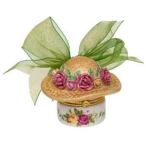  Royal Albert Old Country Roses Hat Treasure Box Kitchen 