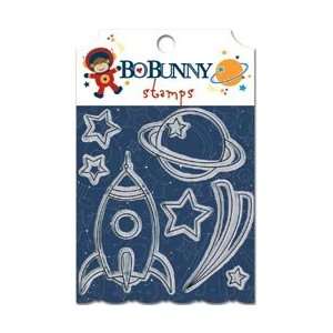  Bo Bunny Blast Off! Clear Stamps 7/Pkg; 3 Items/Order 
