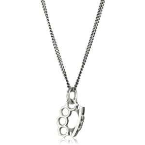  King Baby Small Brass Knuckles Pendant Necklace: Jewelry