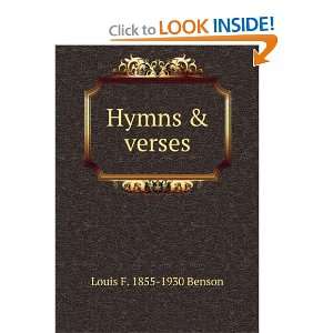  Hymns & verses Louis F. 1855 1930 Benson Books