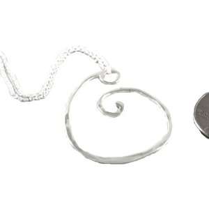  Handcrafted Baroni 925 Sterling Silver Swirly Pendant Necklace 