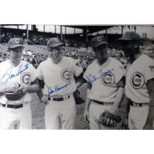  Ron Santo, Don Kessinger, & Glenn Beckert Autographed 1969 