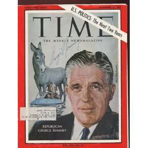  George Romney Signed 1962 Time Mag Cover ~ Jsa Coa: Sports 