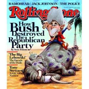 Rolling Stone Cover of George W. Bush (illustration) by unknown. Size 