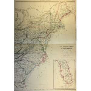  Blackie Map of Eastern United States (1860) Office 
