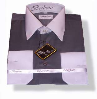 New Mens 9 Colors French Convertable Cuff Designer Dress Shirt  