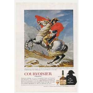  1965 Napoleon Bonaparte Crosses Alps Courvoisier Print Ad 