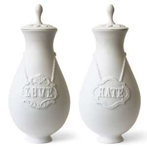  XL Love/Hate Apothecary Jar: Home & Kitchen