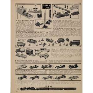  1962 Ad Dinky Toy Car Fire Truck Missile Launcher Jeep 