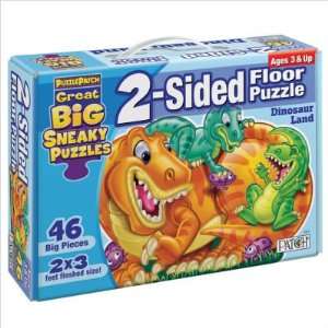   1311 2   Sided Sneaky Floor Puzzle   Dinosaur Land Toys & Games