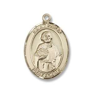  St. Philip the Apostle Medium 14kt Gold Medal: Jewelry