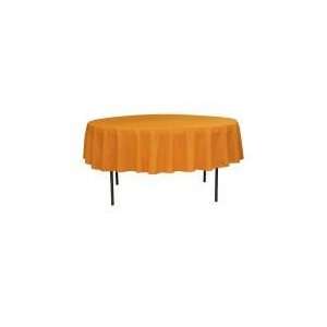 Wholesale wedding Polyester 90 Round Tablecloth   Orange 