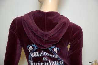 NWT $138 JUICY COUTURE PARTY GIRL HOODIE TOP ~PURPLE L  