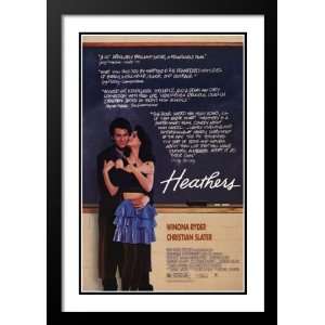 Heathers Framed and Double Matted 32x45 Movie Poster: Christian Slater